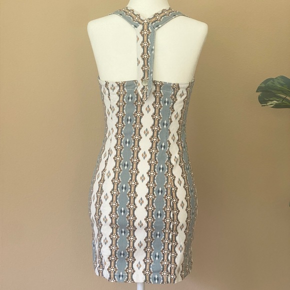 Button Down Multi Pattern Mini Dress - Picture 3 of 3